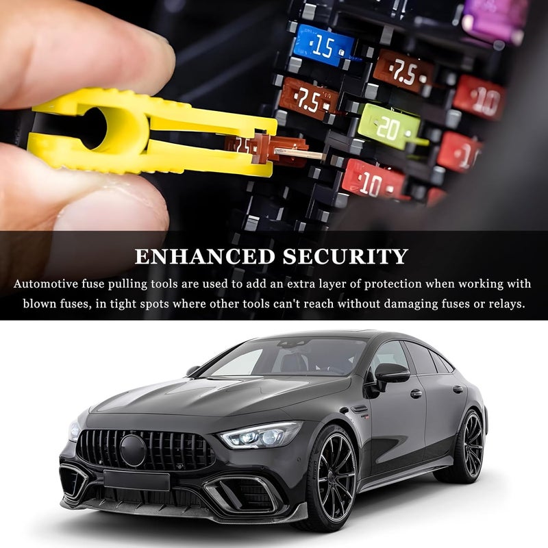 FSTURIOS 4PCS Car Fuse Puller Tool, 4 Size Mini Plastic Vehicle Fuse Puller Extraction Tool Set, Automotive Blade Glass Fuses Insertion Tool for Motorcycle Truck Fuses Replacement - Image 5